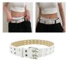 Leathers Womens Belt Fashion Double Grommet Belt Decorative Jeans Dress Blet