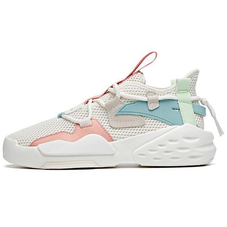 Anta Bastard 6 Slip Resistant Cushioning Abrasion Resistant Low Top Skateboard Shoes Women's White Pink 122028086-2