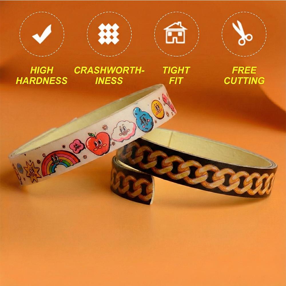 Hard Table Tennis Racket Edge Tape Cartoon Anti Collision Close PVC Side Protection Strip Blade Edge Damage Prevention