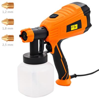 Vidaxl Elektryczny Pistolet Natryskowy Z 3 Dyszami, 500 W, 800 Ml