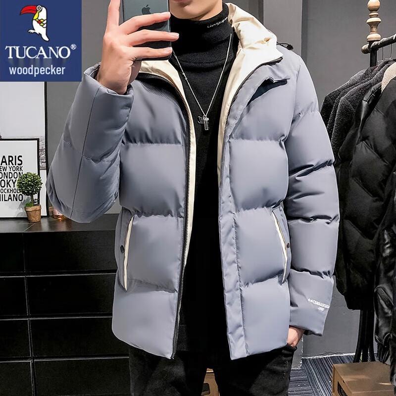 Tucano Men's Hooded Thickened Winter Cotton Jacket