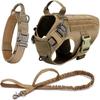 Tactical Leash Harness Nylon Large Dog Dog Vest Pet Chest and Back Collar Set
