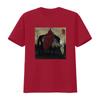 Skrillex Quest For Fire Premium T Shirt Unique Gothic Design with Mysterious Rider and Skull Horse Print Vintage Washed