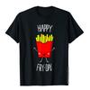 Happy FryDay TShirt Cute Kawaii Food Shirt Cotton Unisexs Top TShirts Chinese Style Tops Shirts Fitted High Street