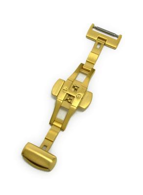 CASSIS Watch Strap with Satin with Replacement CAYGS014 D-Buckle (PBF D-BUCKLE), Finish, 14mm, Gold, Tool,