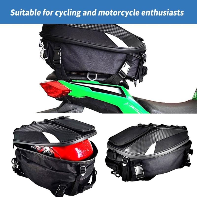 Allzweck-Motorradhelmhalter Heck-Rücksitze Rucksack erweiterbar für Biker Langstrecken mit verstellbarem Gurt