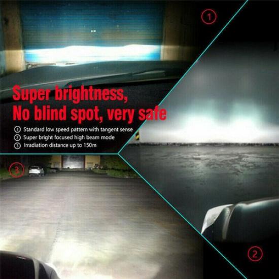 H11 LED Headlight Bulb Kit High Low Beam Fog Light 55W 6000K 8000LM Super White