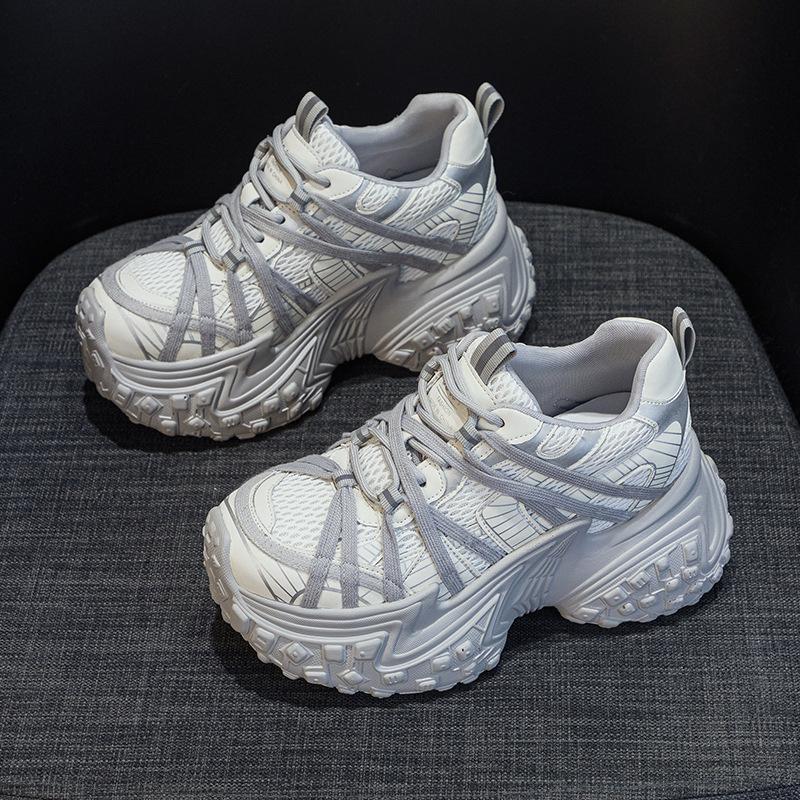 Paris retro dad shoes women's 2025 spring and autumn new platform tire sole polishing sports and leisure trend women's shoes