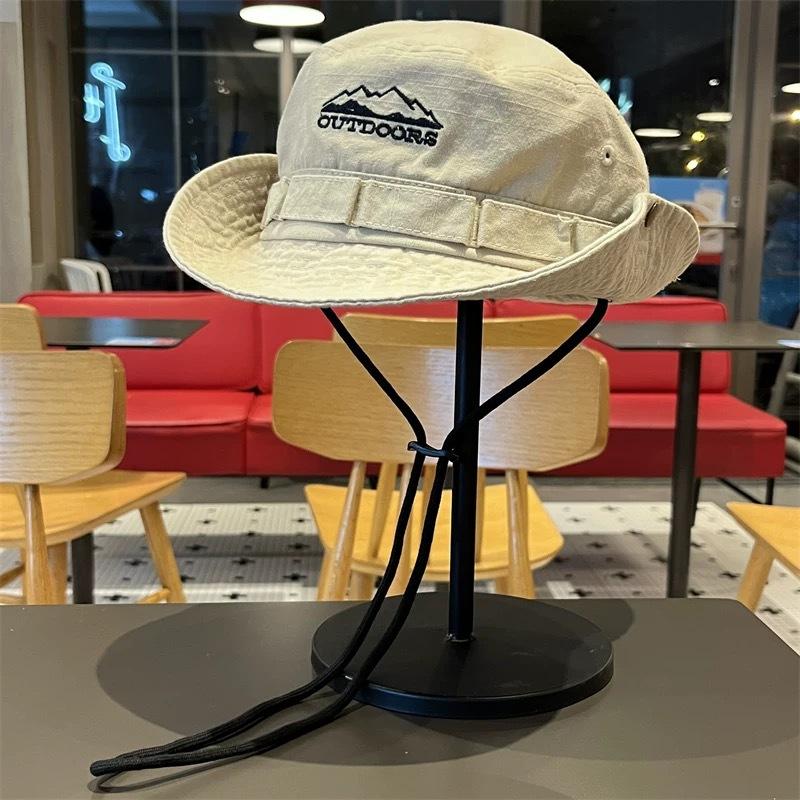 Popular Outdoor Retro Bucket Hat Summer Hiking Fishing Sun Protection Sun Hat Mountaineering Shade Western Cowboy Hat
