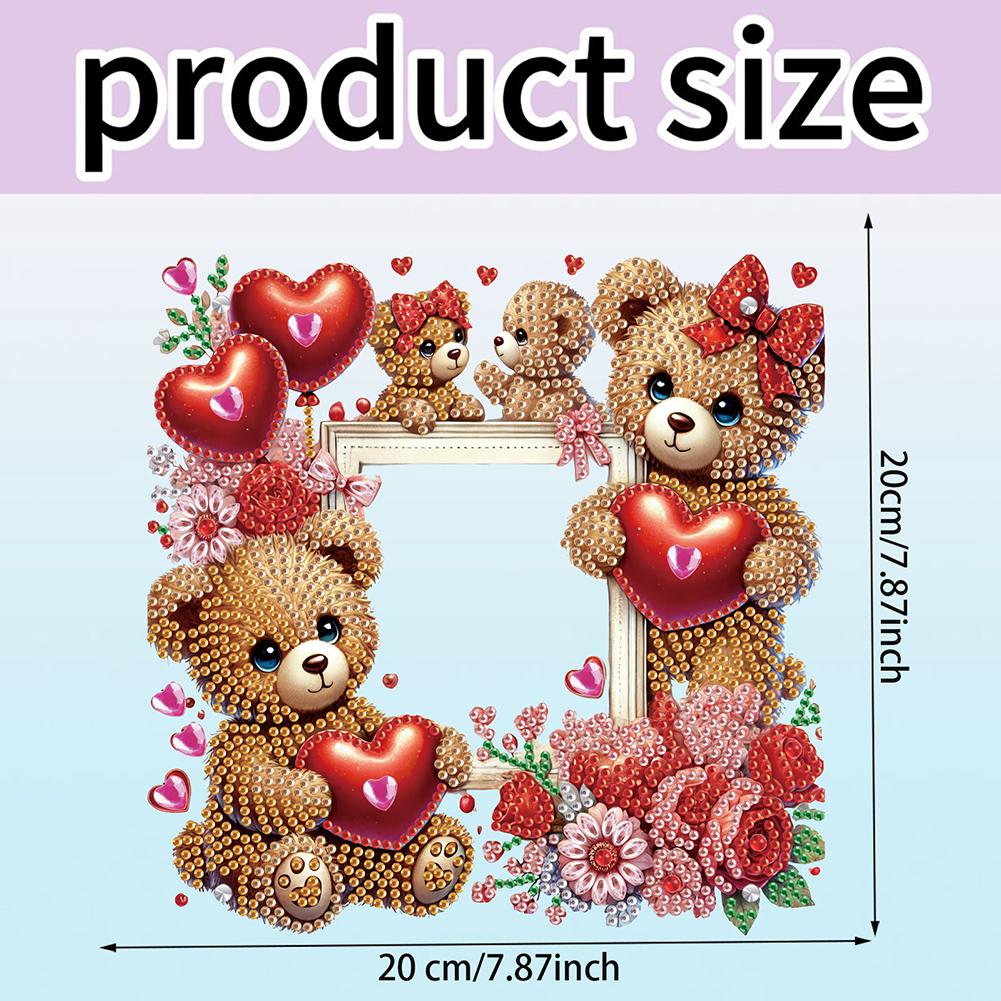 Acrylic Special Shape Flower Bird Rhinestone Tabletop Photo Frame Kit Table Top Diamond Painting Frame Kits Bedroom Table Decor