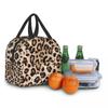 Leopard Print Insulated Lunch Tote Bag for Women Animal Skin Portable Cooler Thermal Food Lunch Box Kids School Food Picnic Bags