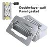 10Pcs Dual-Plate Wall Plate Spacers Stainless Steel Flush Fit Device Leveling Plate Loose Wall Electrical Outlet Switch Repair Receptacle