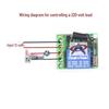 12V Single Channel Remote Control Switch for Electric Lock - Jog Controller with Passive Signal Output
