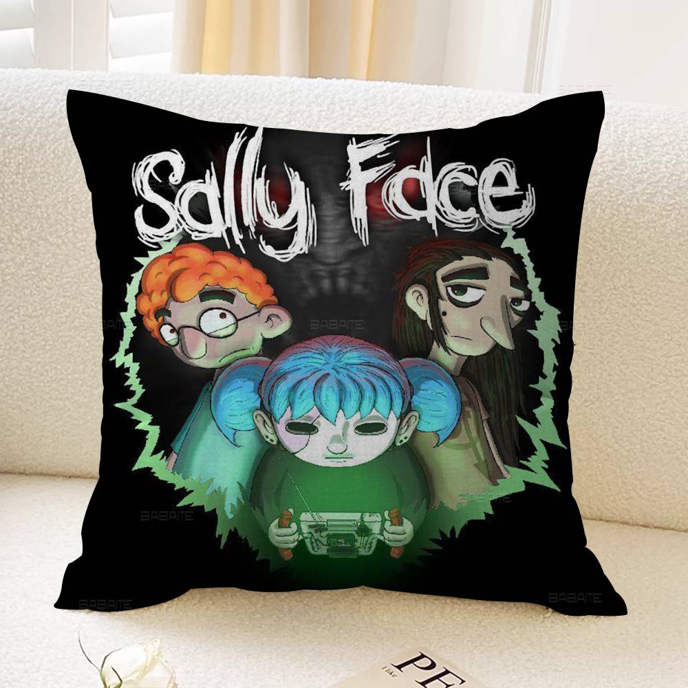 Sally Face Maple Design Cushion Cover Happy Autumn Harvest decor Holiday Decorati Pillow Cover