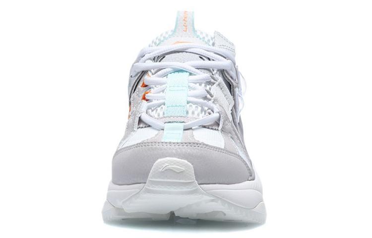 Li Ning Nebula M1 Textile, Synthetic Leather Cushioning Low Top Sports Casual Shoes Women's White Gray AGCQ244-1