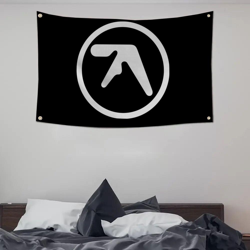1pc Aphex Twin Richard D James Flag Flags And Banners Four Hole Flag Polyester Outdoor Decor Room Aesthetic