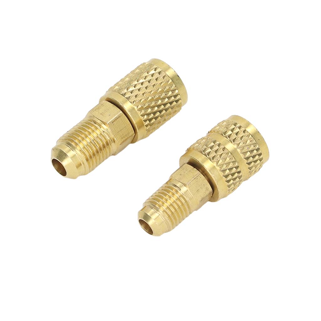Refrigerant Adapter R22 M1/4SAE X F5/16SAE R410 M5/16SAE X F1/4SAE Copper Swivel Adapter