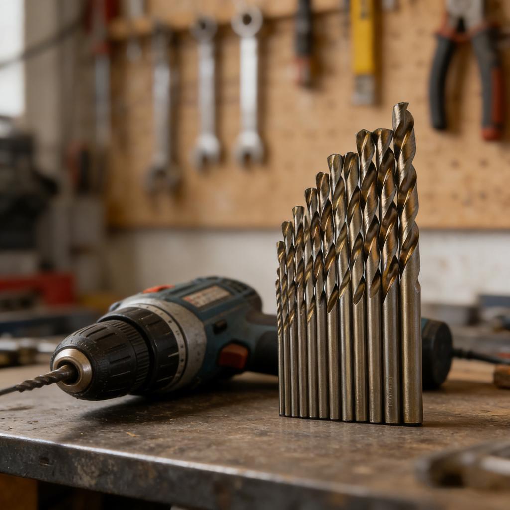 13Pieces Twist Drill Bit Collection Twist Drill Bit Set for Home Repair and Professional Use with Convenient Carry Box