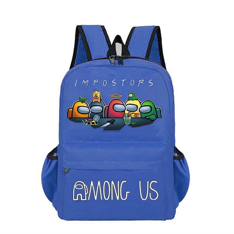 Among Us Student Backpack With Breathable Waterproof Canvas For Casual Travel