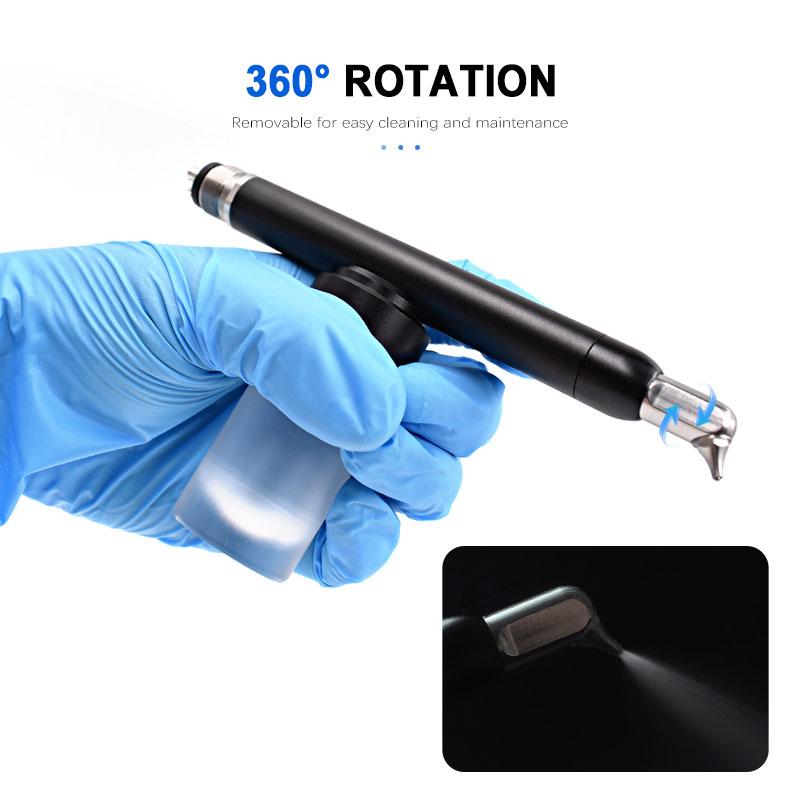 Dental Air Abrasion Polisher with Water Spray Aluminum Oxide Device 2/4 Holes Sandblaster Dentistry Tools