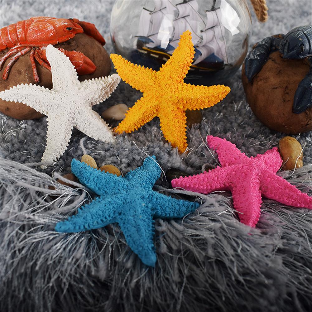 Resin Starfish Ornament Home Aquarium Decoration Photography Props Mini Starfish 7.5cm