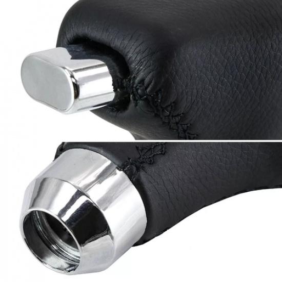 1 Pcs Auto Universal Black Leather Automatic Transmission Shift Knob