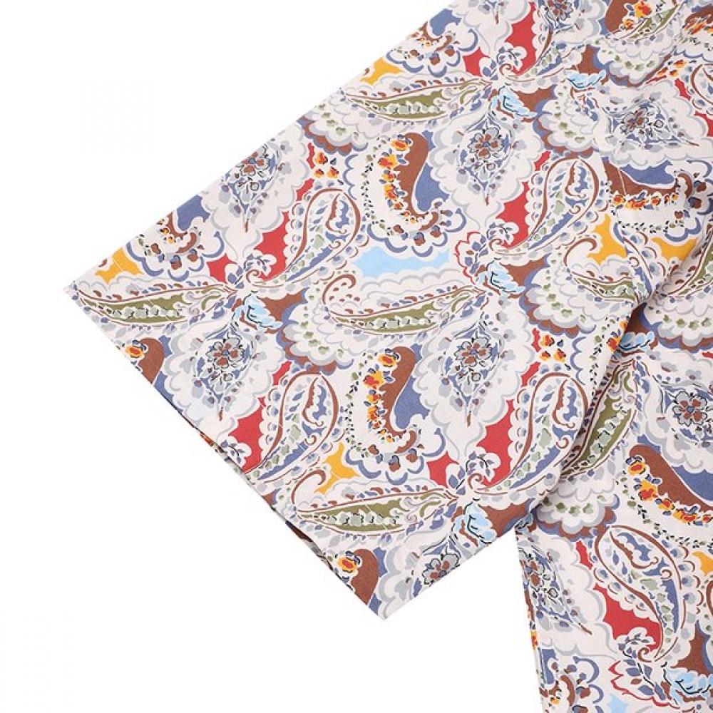 RENOMA Paisley Print Short Sleeve Classic Shirt [rousg1280 Bg]