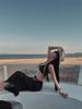 Melanoid Retro Coffee Split Bikini Set: 4-Piece Long Skirt Swimsuit with Flaw Covering, Slimming Fit & Sun Protection for Summer