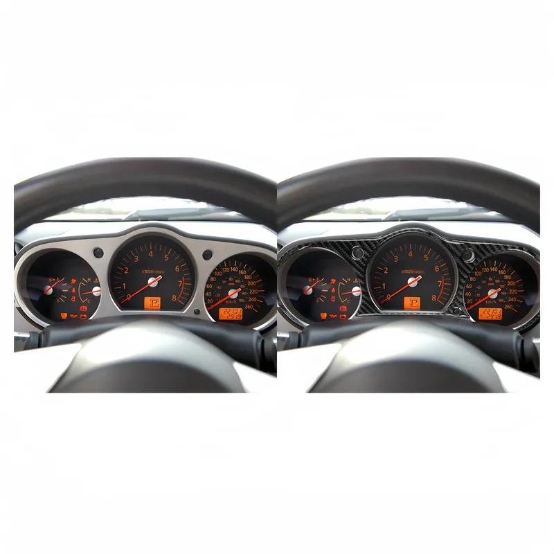 For Nissan 350Z 2003-2009 Speedometer Frame Sticker Carbon Fiber Car Dashboard Trim Stickers Interior Tuning Accessories