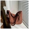 Fashionable Korean Style Corduroy Large Capacity Tote Bag With Adjustable Shoulder Strap