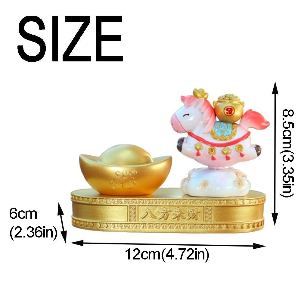 Creative Chinese New Year Horse Ornament Good luck Blessing words Zodiac Horse Ornaments Year of The Horse Handcrafted