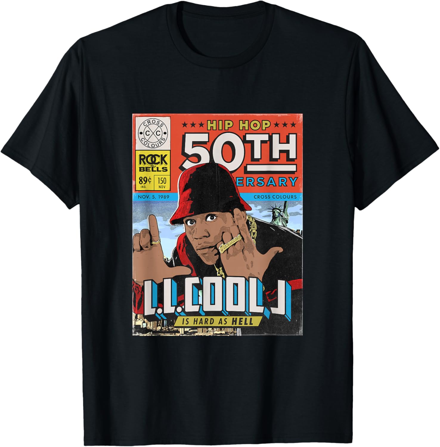 

LL Cool J | 1990 s R&B Music Artists | Hip Hop 50Th Edition T-Shirt 5XL різнокольоровий