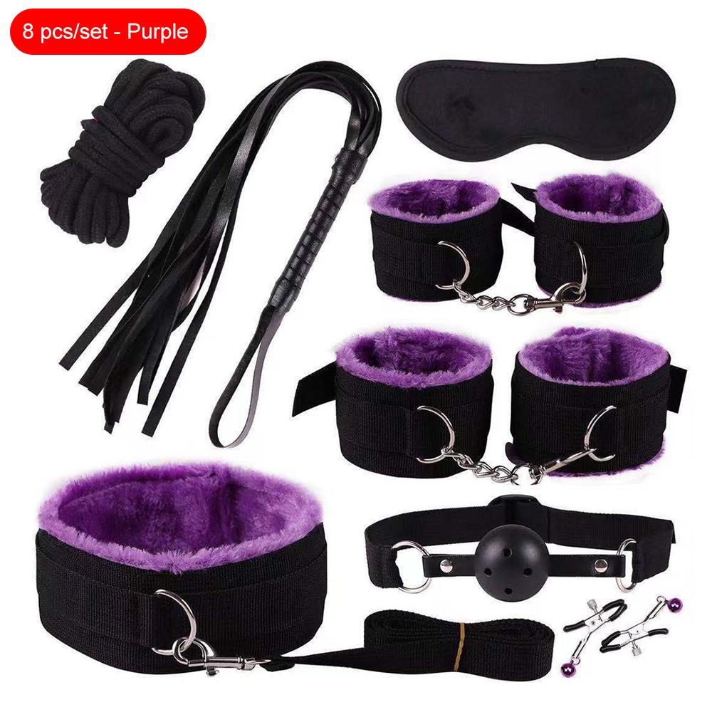 Adult Games Erotic Sex Toys For Woman Couples Slave Neck Handcuffs Nylon BDSM Bondage Restraints Collar Fetish Sex Products Gags