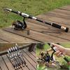Spinning Rod and Reel Combo  Travel Freshwater Saltwater Fishing Tackle Sea Fishing Kits