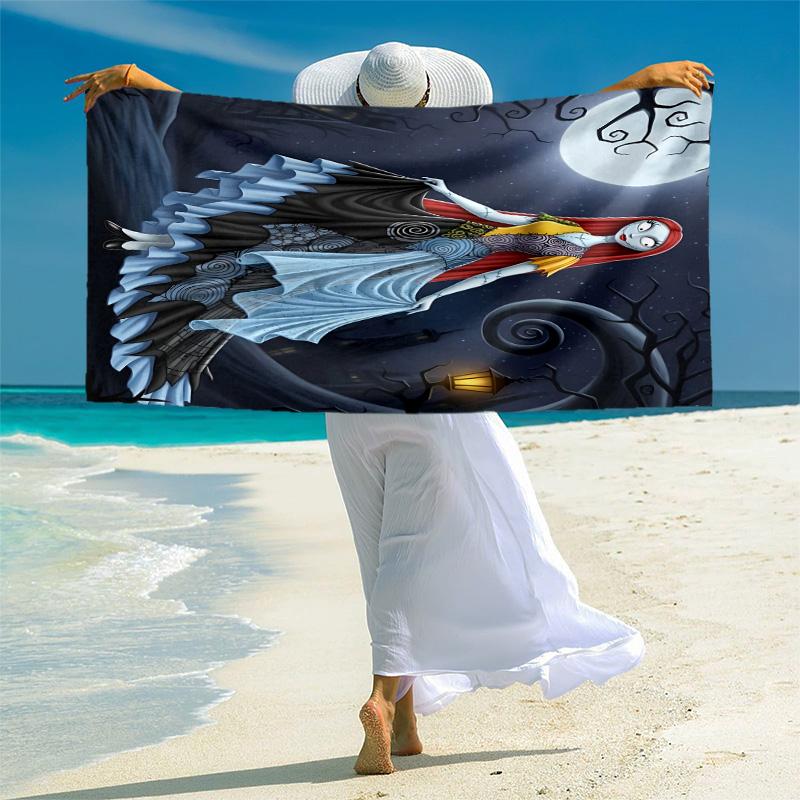 1pc Nightmare Before Christmas Microfiber Beach Towels Quick Dry Towel Sand Beach Towels Pool for Travel Swim Pool. S7290136