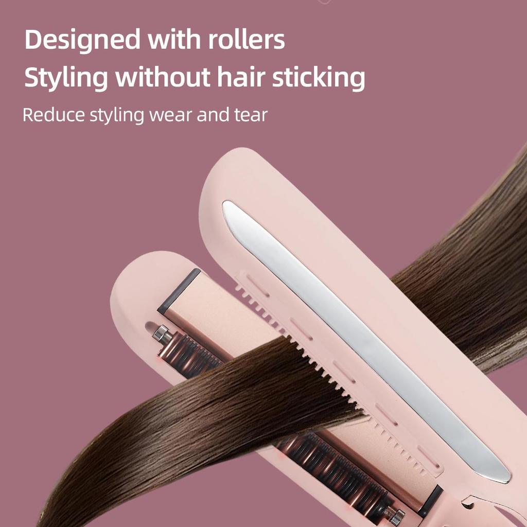 Smart Temperature Control Hair Curler & Straightener with Essential Oil Slot: Natural Curls and Sleek Straight Hair