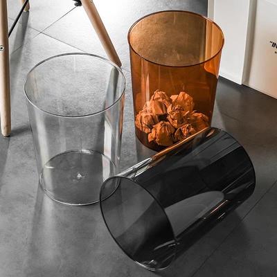 Clear Stylish Trash Bin for Home & Office - Ideal for Living Room, Bathroom, and Toilet