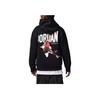 Jordan Letter Logo Basketball Print Fleece Knit Hoodie Kids Hoodies Black FJ5266-010