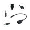 3 5 Mm Male Audio Adapter USB Flash Drive Reader Cable AUX Plug Extension Cable (Black 20 Cm) Car Interior Accessories