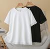 2026 Summer Plus Size Women's Lace Patchwork Cotton T-Shirt - Short Sleeve Slimming Top for Chubby Girls