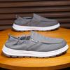 Cloth Shoes Men's Summer Breathable Non-slip Ice Silk Casual Shoes Men's Sports Work One-pedal Canvas Shoes