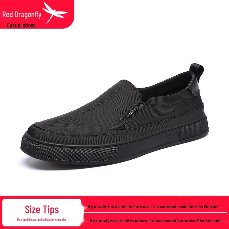 Red Dragonfly Men s Lightweight Breathable Slip-On Casual Shoes for Middle-Aged & Elderly 42 чёрный