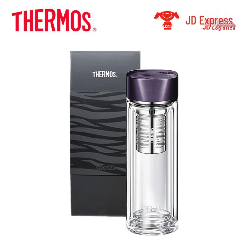 Thermos Water Pattern Walker Series Double-Layer Glass Cup 400ml