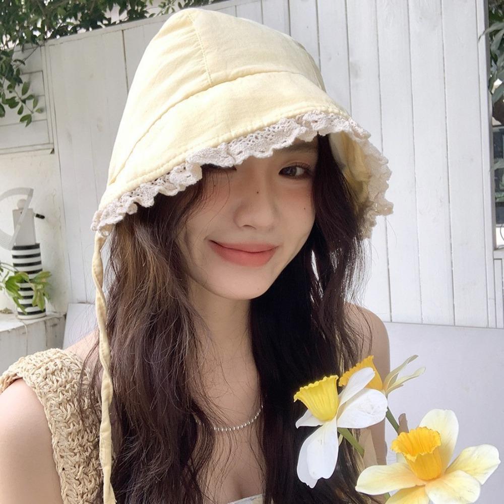 Breathable Women Sun Hat Sweet Beach Hat Fashion Fisherman's Hat  Summer Outdoor