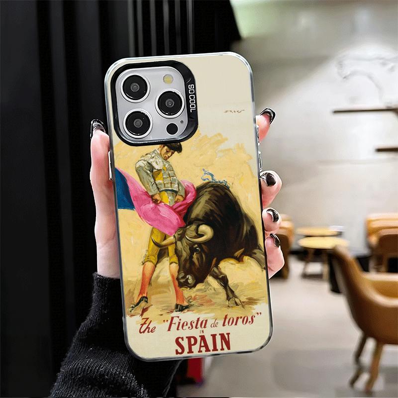 Bullfight Bull Fighter Matador Soft Phone Case for iPhone 15 16 17 Pro Max 17Air 16E 14 Plus 13 12 Mini Shockproof Cover Back Sh
