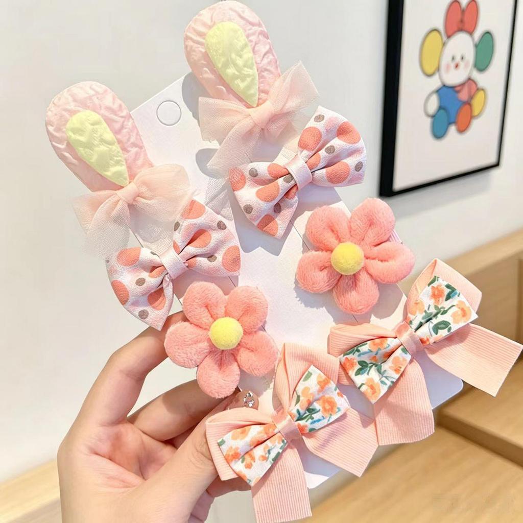 Children's Sweet Flower Hair Clip Set - Gentle On Fine Hair