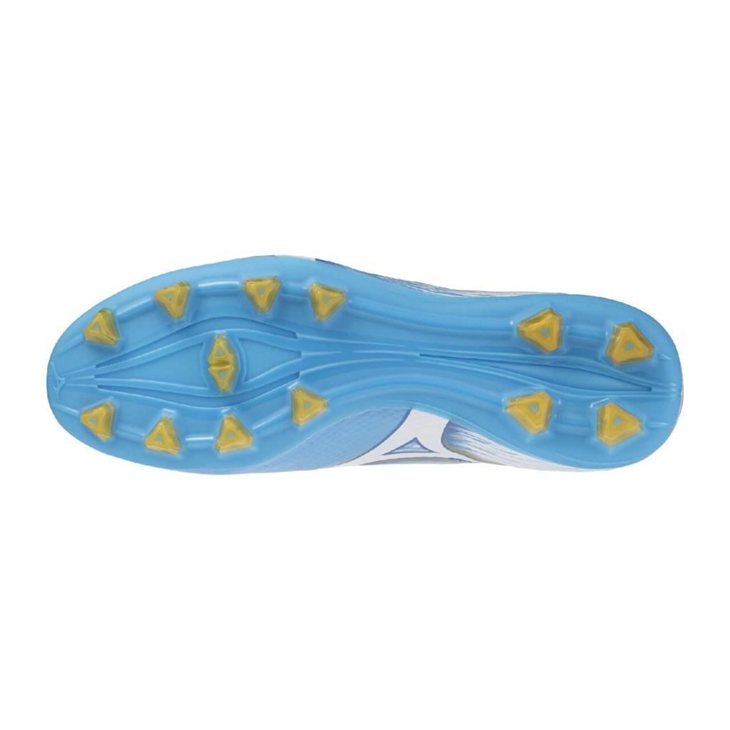 Mizuno Alpha 3 SELECT Soccer Unity Sky Blue x 2E Cleats, White, 25.5 cm,