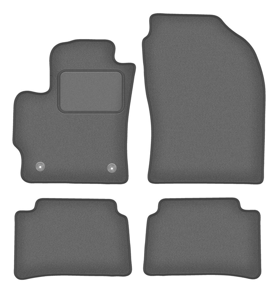 Velurové grafitové autokoberce pro: Toyota Corolla XII / E17 hatchback, sedan, kombi (2018-)