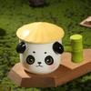 Zabawny Kubek Panda z Pokrywką i Zabawną Miną Kubki do Herbaty Kawy Urocze Kubki Naczynia Personalizowany Prezent Oryginalne Kubki Śniadaniowe