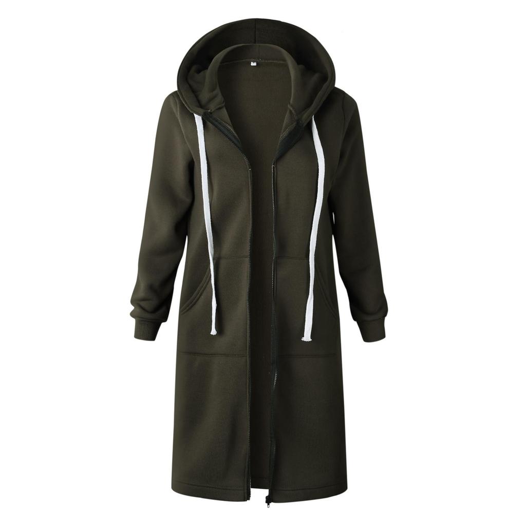 Felpe con cappuccio casual da donna, autunno inverno, con cerniera, a maniche lunghe, larghe, con cappuccio, con tasca con cerniera, taglia maxi, abbigliamento sportivo
